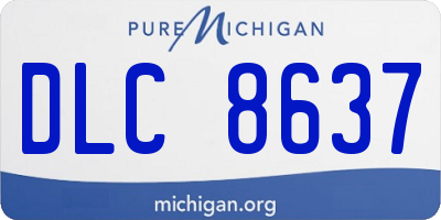 MI license plate DLC8637