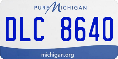 MI license plate DLC8640