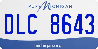 MI license plate DLC8643