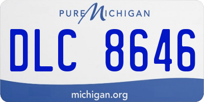 MI license plate DLC8646