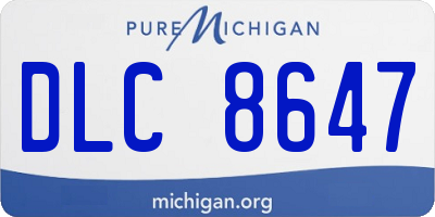 MI license plate DLC8647