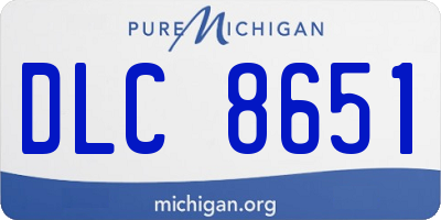MI license plate DLC8651