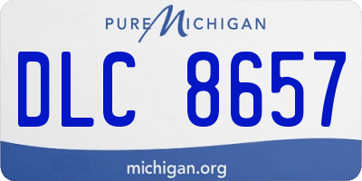MI license plate DLC8657