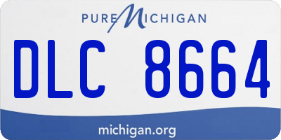 MI license plate DLC8664