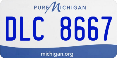 MI license plate DLC8667