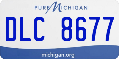 MI license plate DLC8677