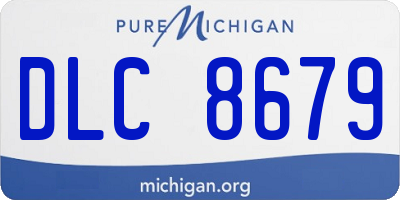 MI license plate DLC8679