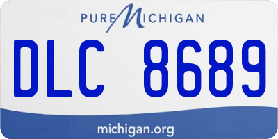 MI license plate DLC8689