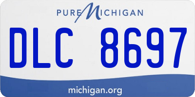 MI license plate DLC8697