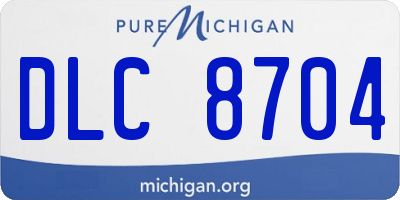 MI license plate DLC8704