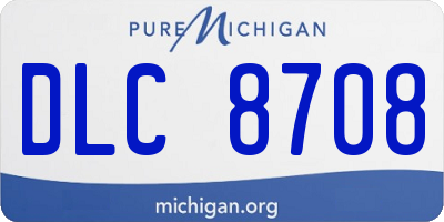 MI license plate DLC8708