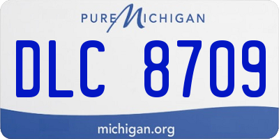 MI license plate DLC8709