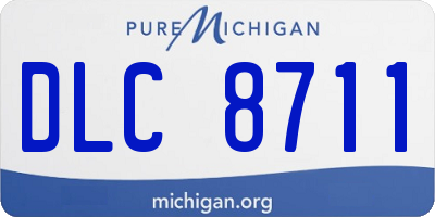 MI license plate DLC8711