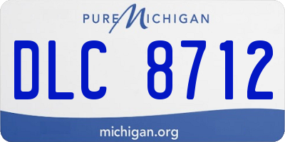 MI license plate DLC8712
