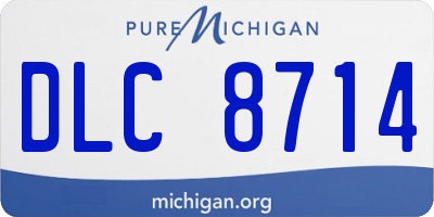 MI license plate DLC8714