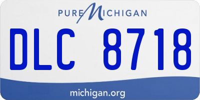 MI license plate DLC8718