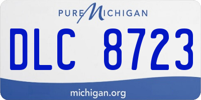 MI license plate DLC8723