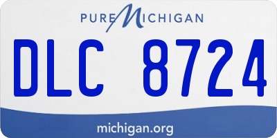 MI license plate DLC8724