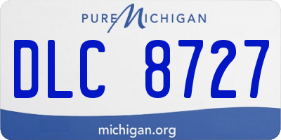 MI license plate DLC8727