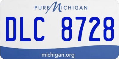 MI license plate DLC8728