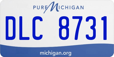 MI license plate DLC8731