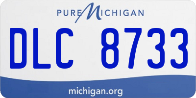 MI license plate DLC8733