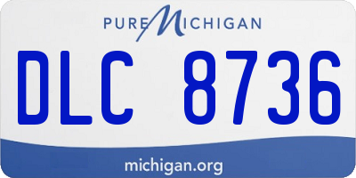 MI license plate DLC8736