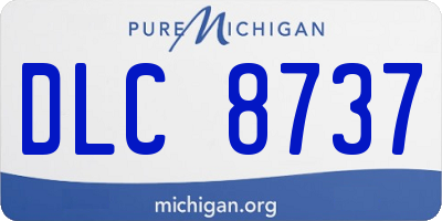 MI license plate DLC8737
