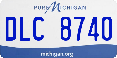 MI license plate DLC8740