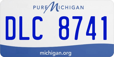 MI license plate DLC8741