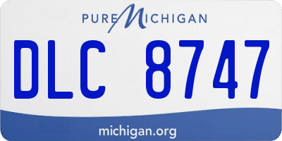 MI license plate DLC8747