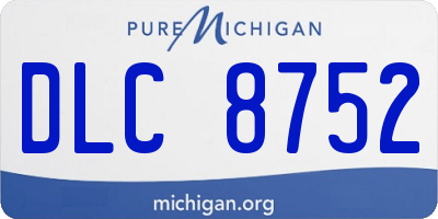 MI license plate DLC8752