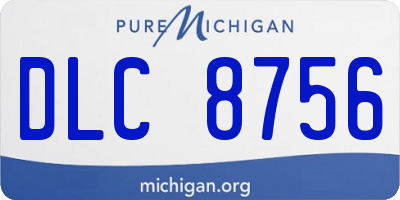 MI license plate DLC8756