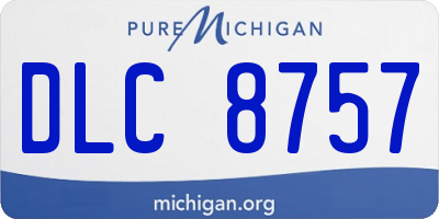 MI license plate DLC8757