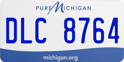 MI license plate DLC8764