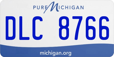 MI license plate DLC8766