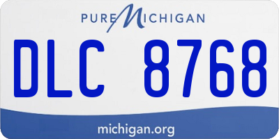 MI license plate DLC8768