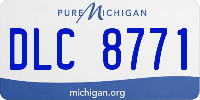 MI license plate DLC8771