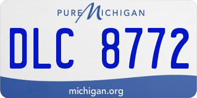 MI license plate DLC8772
