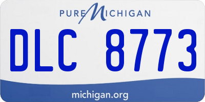 MI license plate DLC8773