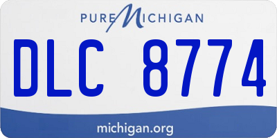 MI license plate DLC8774