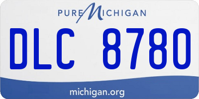 MI license plate DLC8780