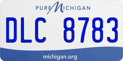 MI license plate DLC8783