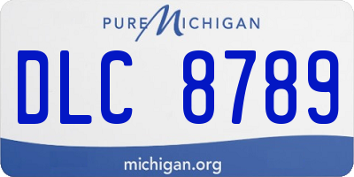 MI license plate DLC8789
