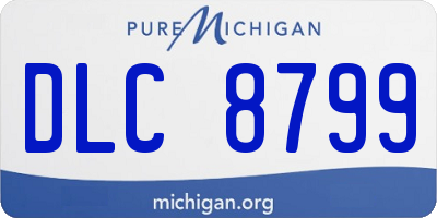 MI license plate DLC8799