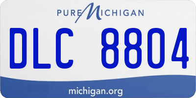 MI license plate DLC8804