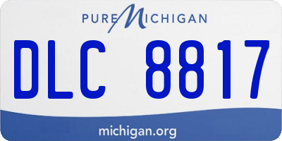 MI license plate DLC8817