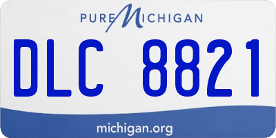 MI license plate DLC8821