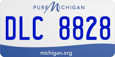 MI license plate DLC8828