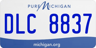 MI license plate DLC8837